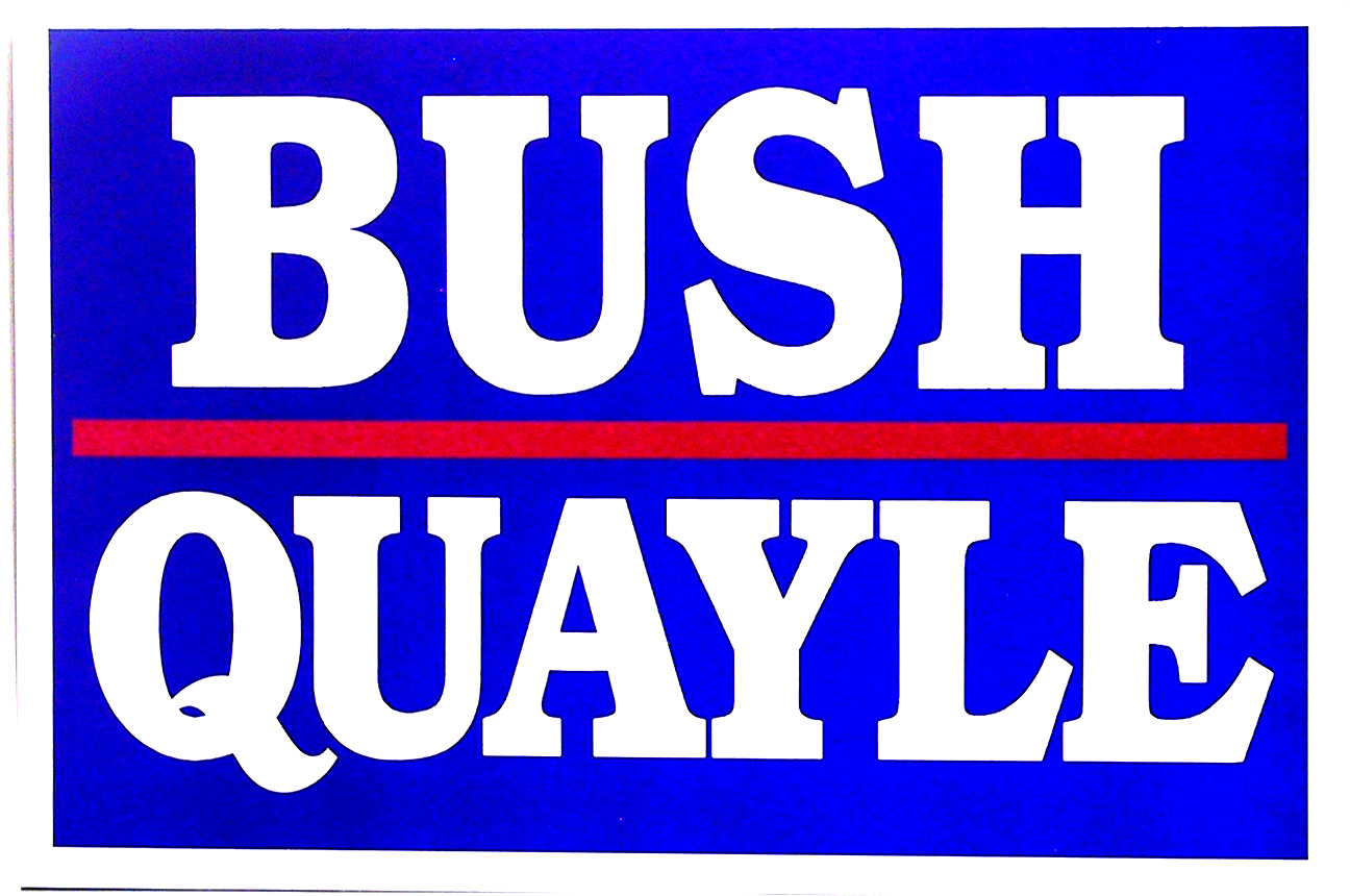 1988 Bush Quayle Campaign Poster