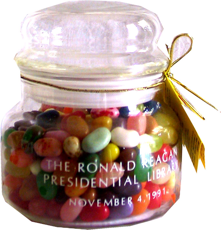jelly beans jar. Ronald Reagan jelly bean jar